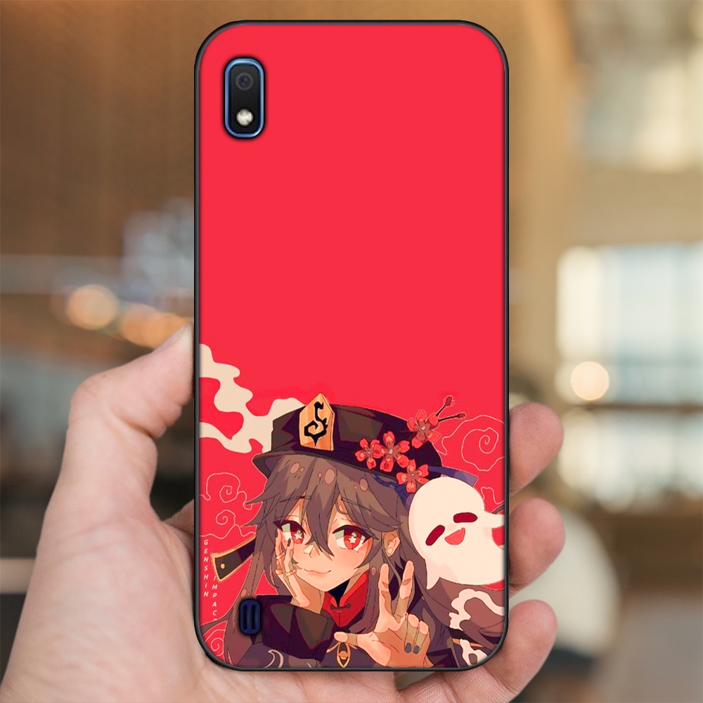 Ốp lưng Samsung A10 viền đen in hình Hutao Genshin Impact