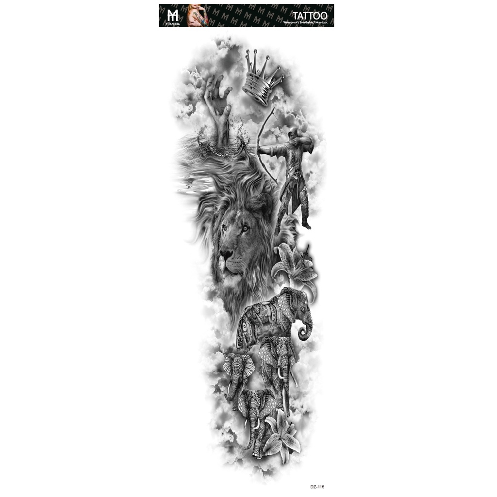 Hình Xăm Dán Toàn Bộ Hình Chúa Jesus Virgin Crown