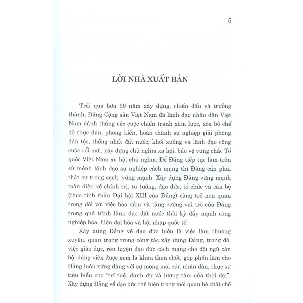 Sách - Xây Dựng Đảng Về Tư Tưởng, Đạo Đức (Sách Chuyên Khảo)