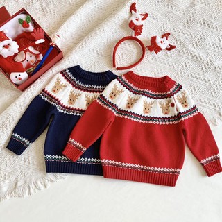 Áo len giáng sinh noel cho bé trai bé gái
