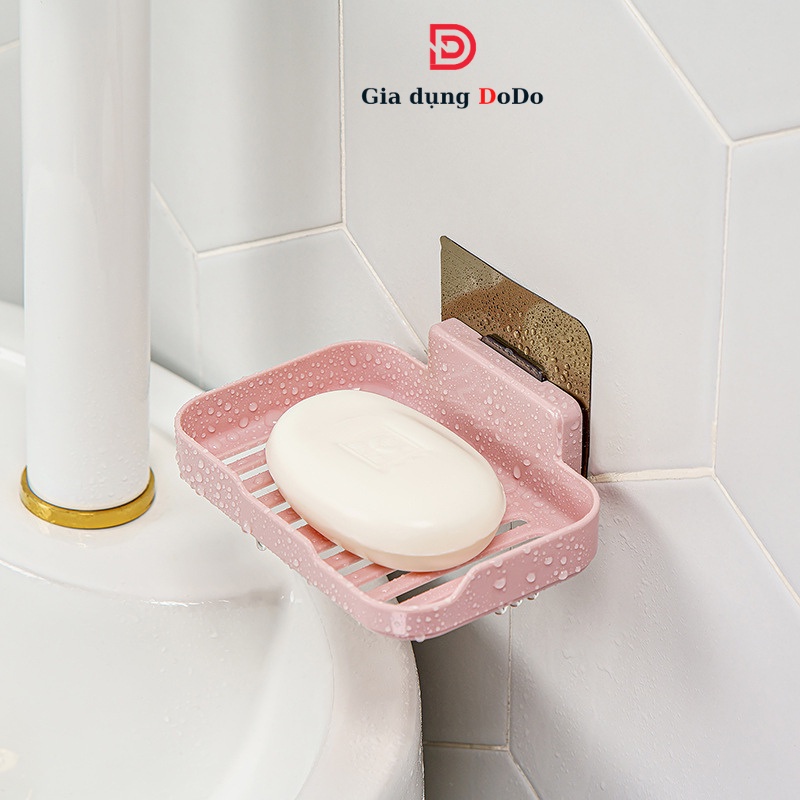 Giá khay nhựa để xà phòng nhà tắm , kệ xà bông dán tường siêu dính