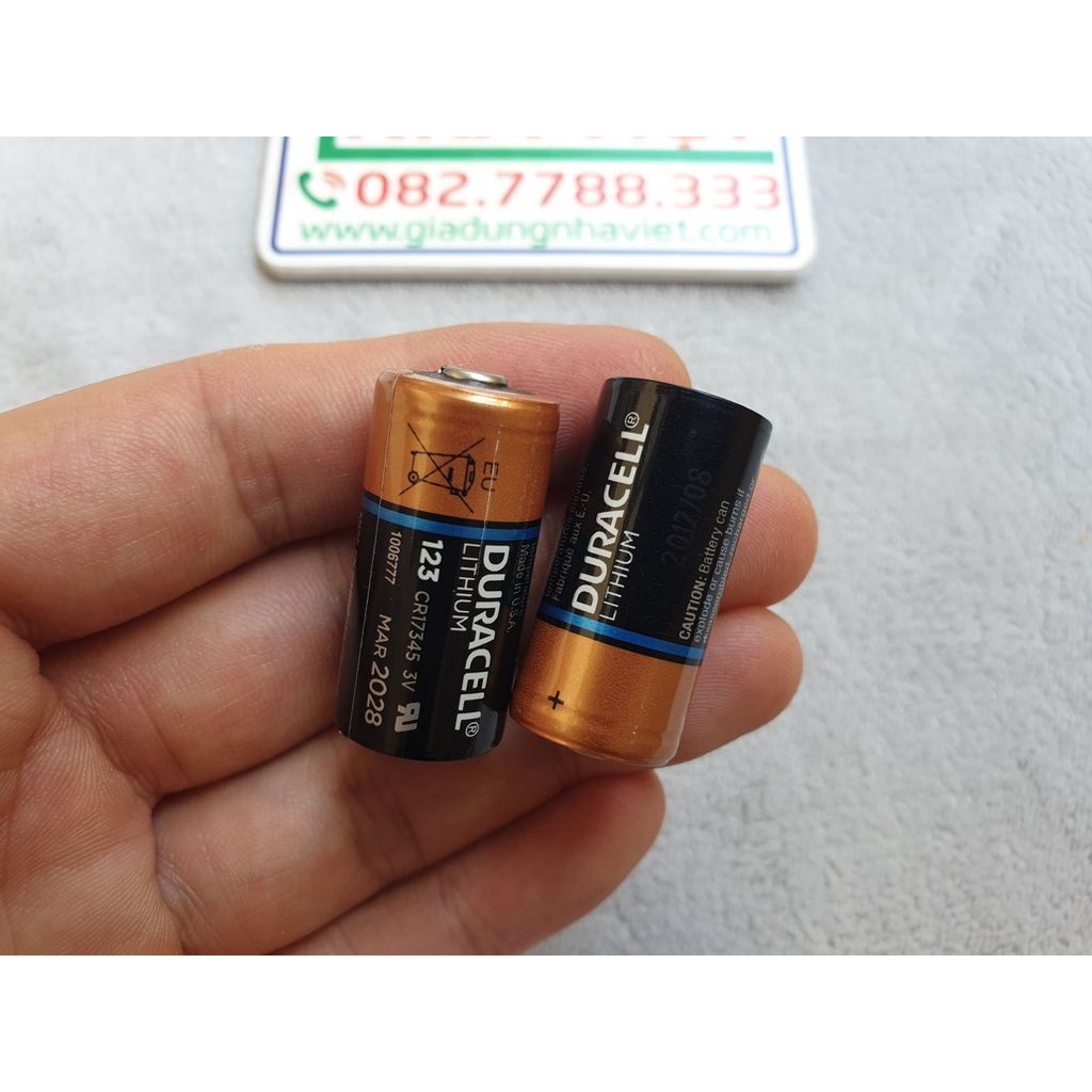 Pin Duracell Ultra Lithium 3V CR17345 CR123A 1550mAh