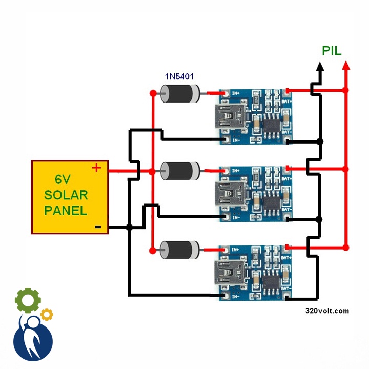 Mạch Sạc Pin 18650 TP4056 1A Mini USB