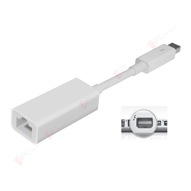 [Thunderbolt to Gigabit Ethernet MD463 ] Cáp chuyển đổi từ cổng Thunderbolt ra cổng mạng Lan RJ45 hỗ trợ 10/100/1000Mbps