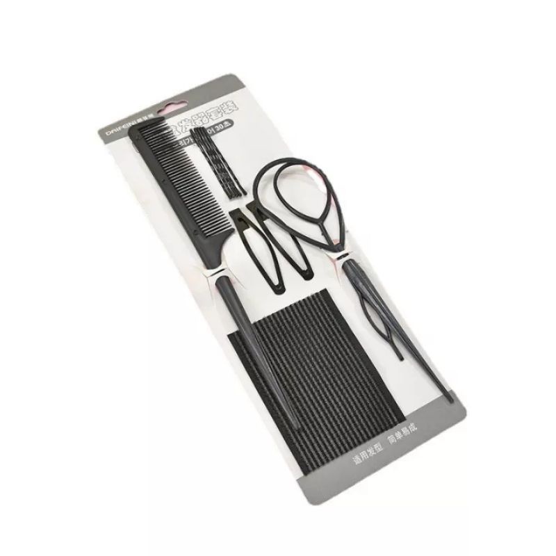 Bộ 5 dụng cụ tạo kiểu tóc nữ Bộ 5 món dụng cụ tạo kiểu tóc thắt bím,lược,kẹp