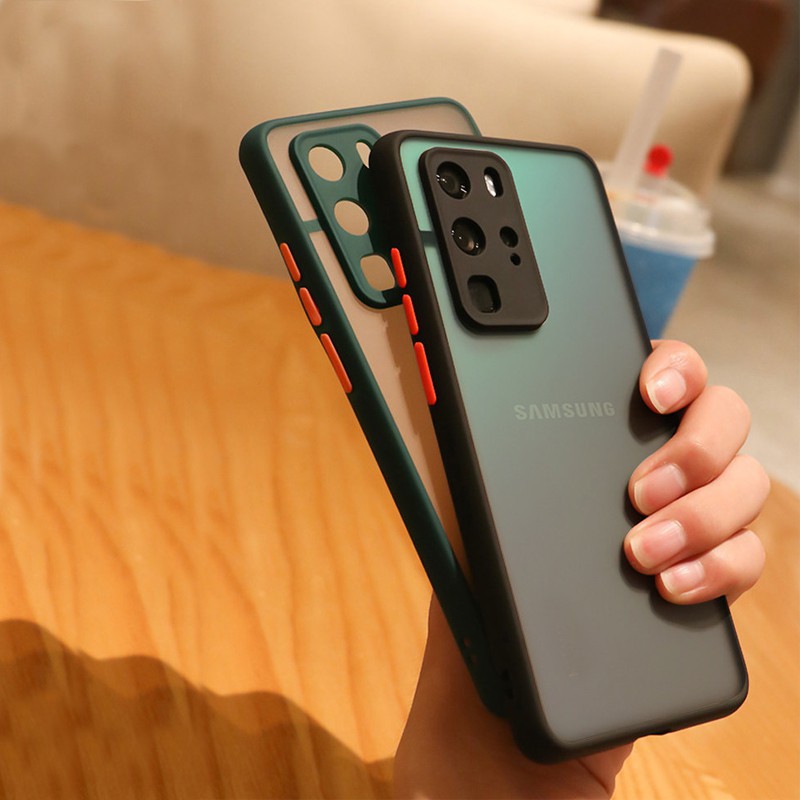 Ốp điện thoại nhám trong suốt viền màu chống sốc cho Xiaomi Poco X3 Pro Nfc M3