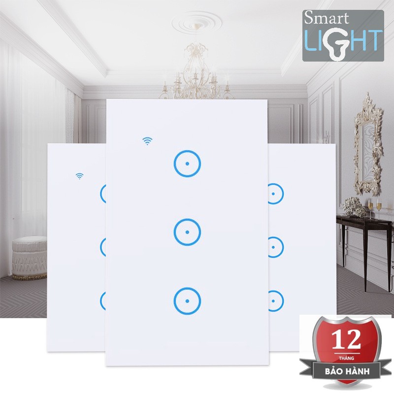 Công tắc cảm ứng wifi 3 NÚT cao cấp TUYA