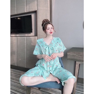 Đồ bộ pijama lửng bèo bigsize 50-100kg tiểu thư