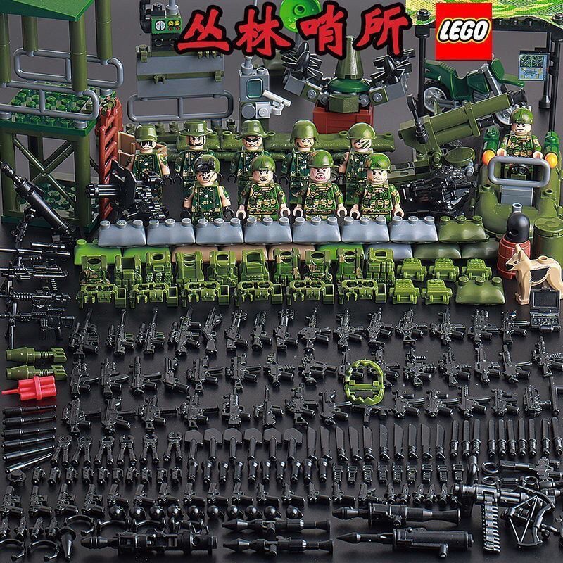 Tương thích với khối xây dựng Lego Phantom Ninja Nhân vật quân đội Cảnh sát đặc nhiệm Đồ chơi giáo dục lắp ráp cậu