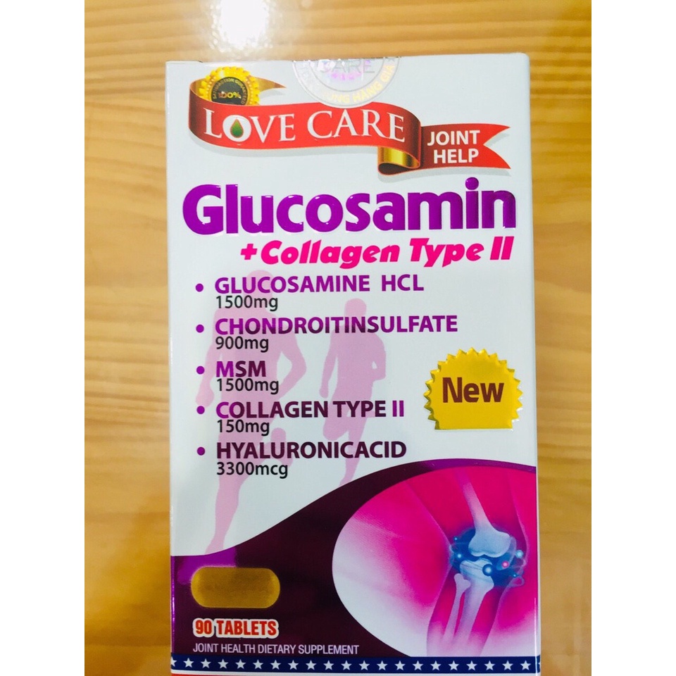 - Viên uống Glucosamin và Collagen Type II hỗ trợ sức khỏe xương khớp (90 viên)