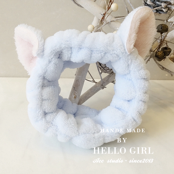 Băng đô rửa mặt đính tai mèo dễ thương d071301