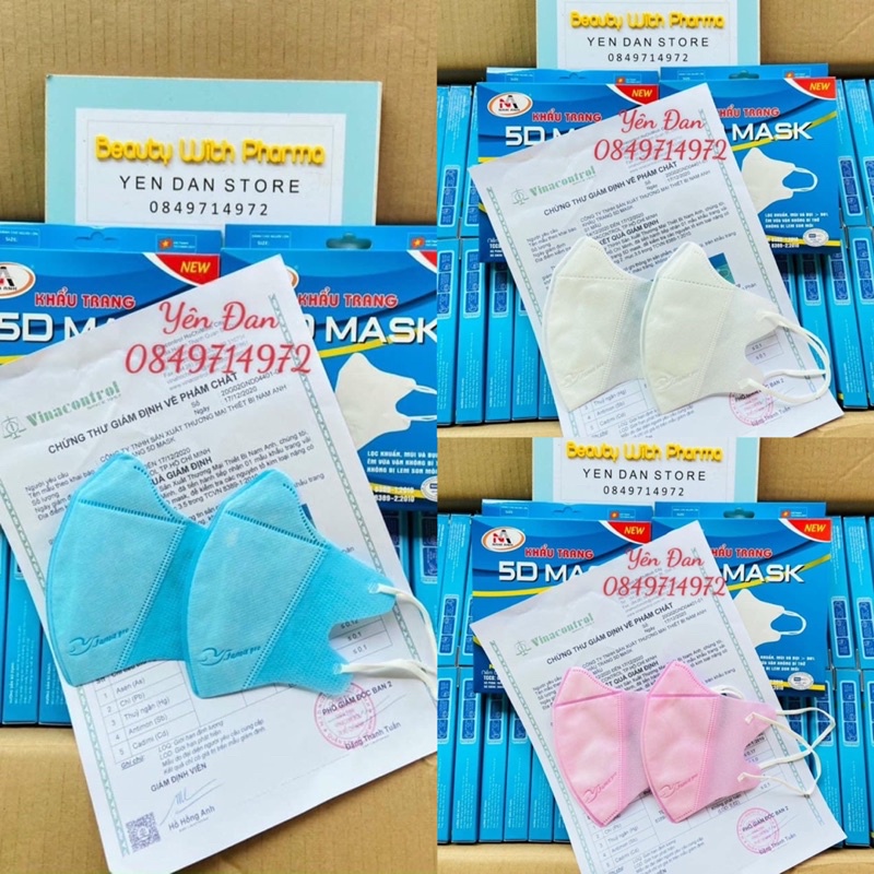 [Buôn Sỉ] Combo 50 Cái Khẩu Trang 5D Mask Nam Anh