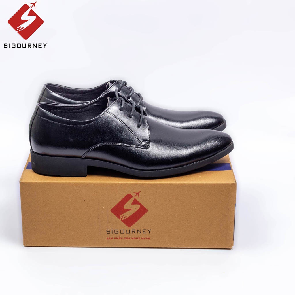 Giày Tây Nam Công Sở, Giày Tây Nam Dây Buộc Da Thật, Thiết Kế Lịch Lãm, Cao Cấp Sang Trọng SIG-04