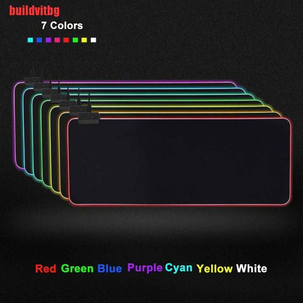 {buildvitbg}Large RGB Colorful LED Lighting Gaming Mouse Pad Mat 800*300mm for PC Laptop GVQ