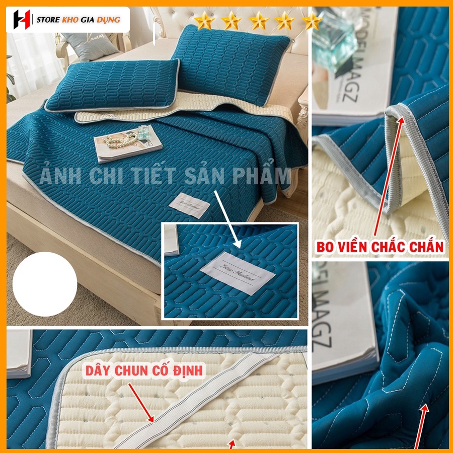 Chiếu Điều Hòa Cao Su Non, Chiếu Tencel Latex Thái Lan Nhập Khẩu Cao Cấp Tặng Kèm Gối