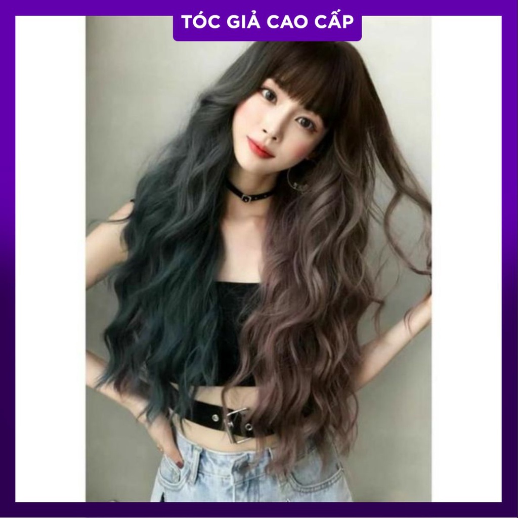 Tóc nguyên đầu xù 2 màu đẹp