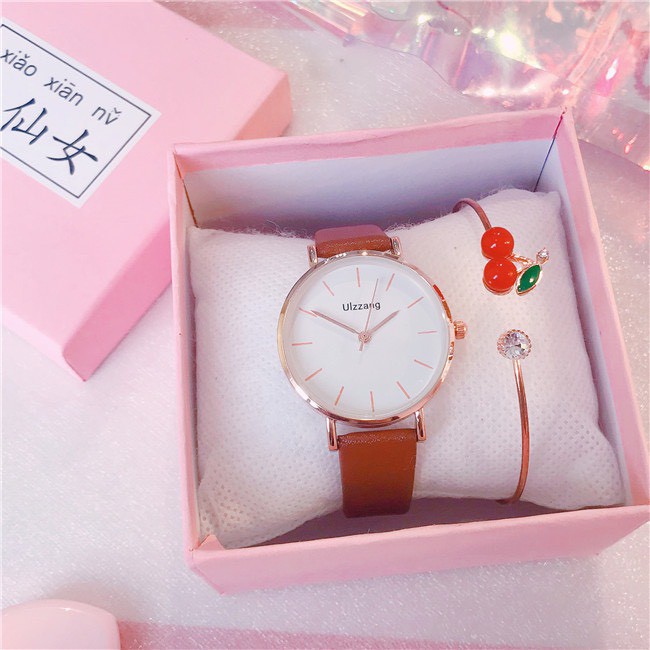 Đồng Hồ Nữ ULZZANG Dây Da Cao Cấp Chính Hãng Thiết Kế Đơn Giản Sang Trọng | BigBuy360 - bigbuy360.vn