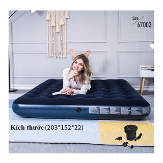 Đệm hơi bestway - nệm hơi cao cấp bestway 67003 kích thước 203x152x22cm kèm bơm điện 2 chiều
