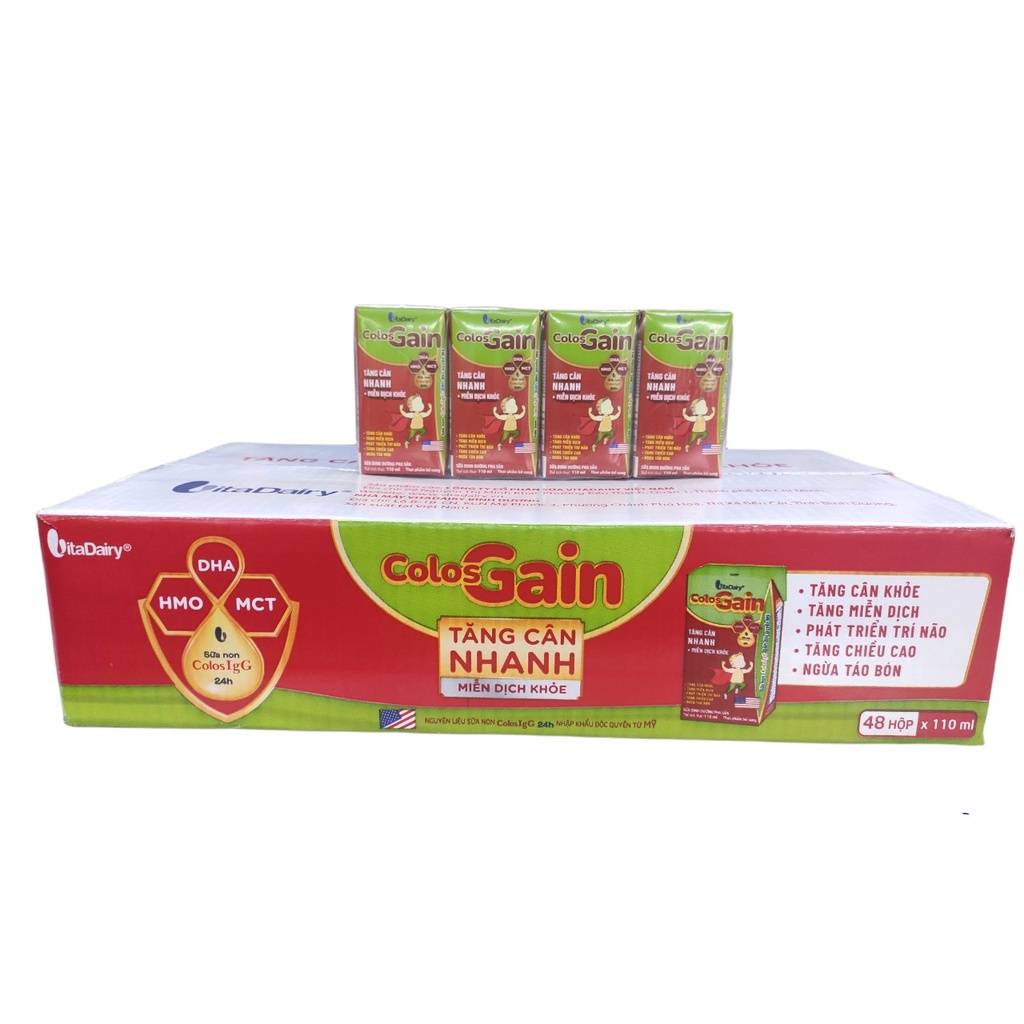 Thùng sữa Colos Gain Pha Sẵn 110ml