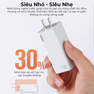 Củ sạc nhanh 2 cổng 65w Remax RP-U50
