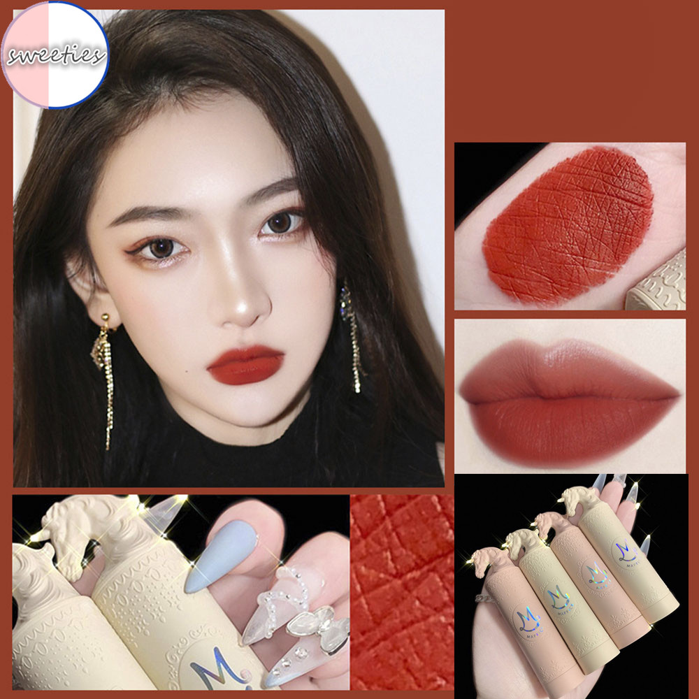 [sweet]  woman fashion retro matt Unicorn tube waterproof long-lasting Lip Tint Moisturizing Lipstick