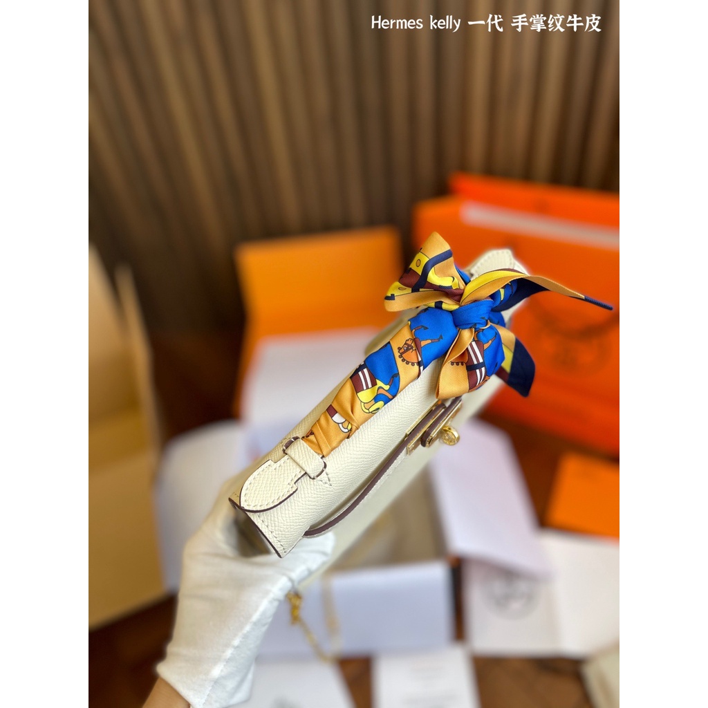 Túi Xách Her.mes ke.lly Size 22cm Màu Trắng