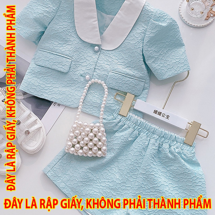 Rập Giấy KR089 - Áo bâu lá sen tim + Short