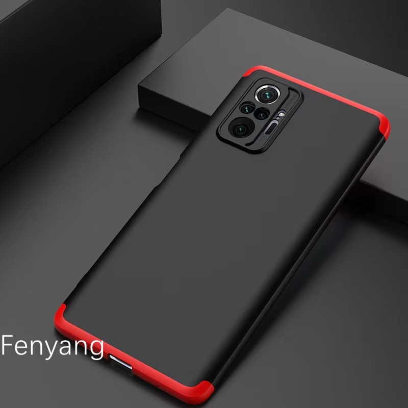 Ốp điện thoại cứng ghép màu tương phản 3 trong 1 chống sốc GKK cho Xiaomi Redmi Note 10s Note 10 Pro Max