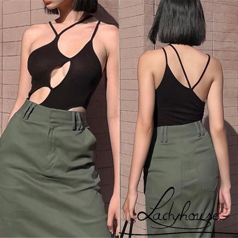 Áo liền quần hai dây hở lưng màu sắc quyến rũ cho nữ