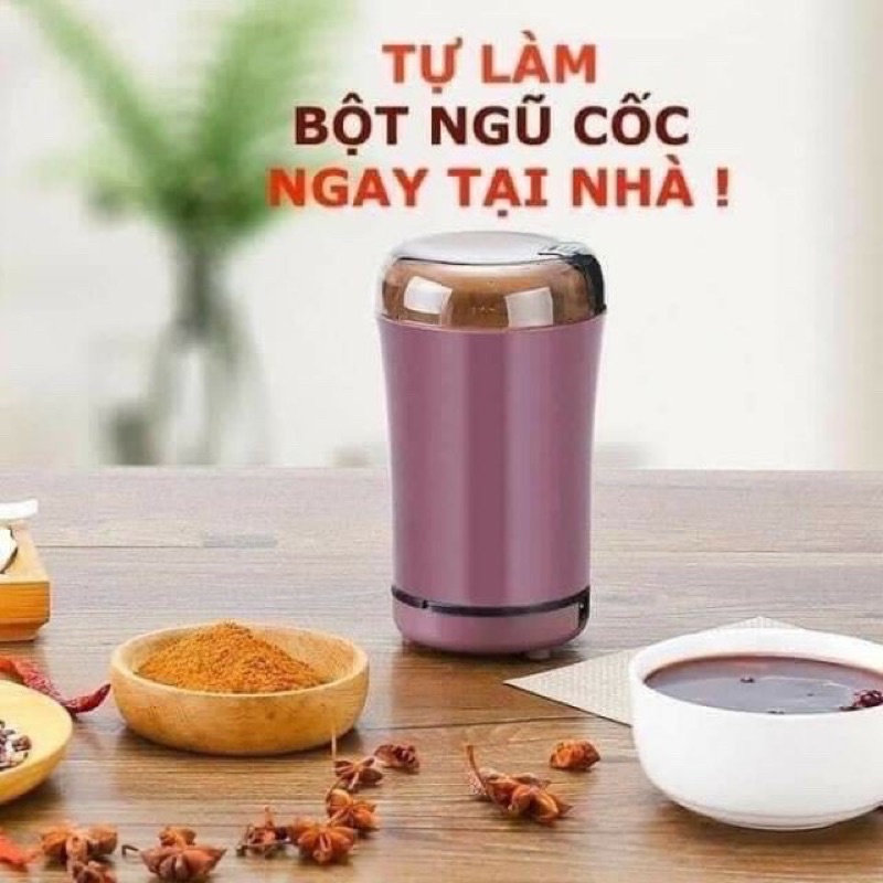 Máy xay hạt ngũ cốc cafe, xay tiêu mini bằng điện, xay bột gạo bột khô đa năng gia đình