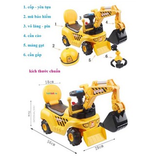 [Freeship] Máy xúc thường/Máy xúc chạy điện cho bé