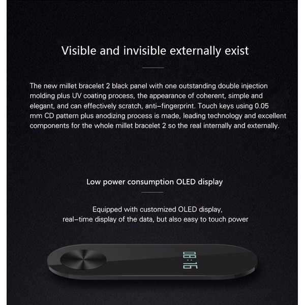 Smart bracelet IP67 heart rate monitor with LED display Xiaomi mi band 2