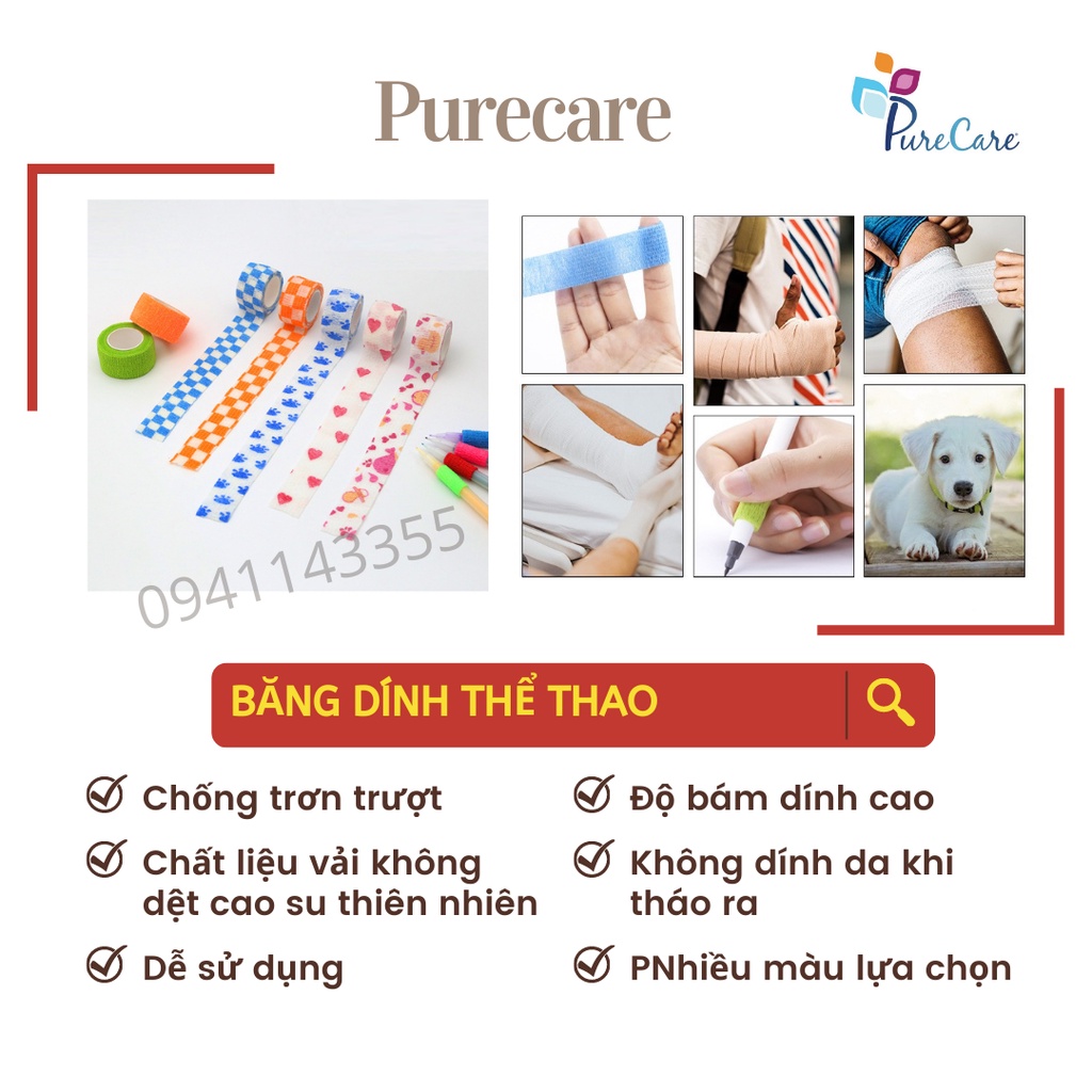 Băng dính thể thao, băng quấn vải bọc ngón tay tránh ma sát giảm mỏi tay