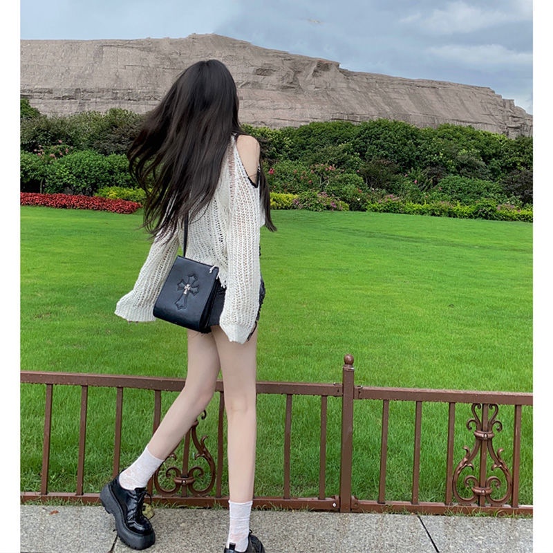 Áo Nữ Tay Dài Trễ Vai Xuyên Thấu Thời Trang Quyến Rũ