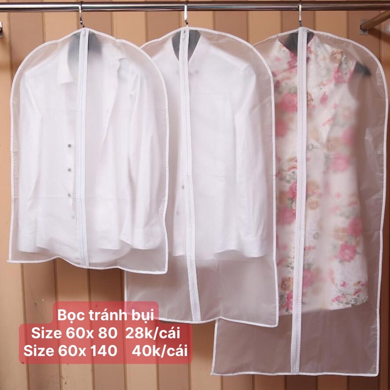 Túi bảo vệ , bọc chống bụi quần áo có dây kéo