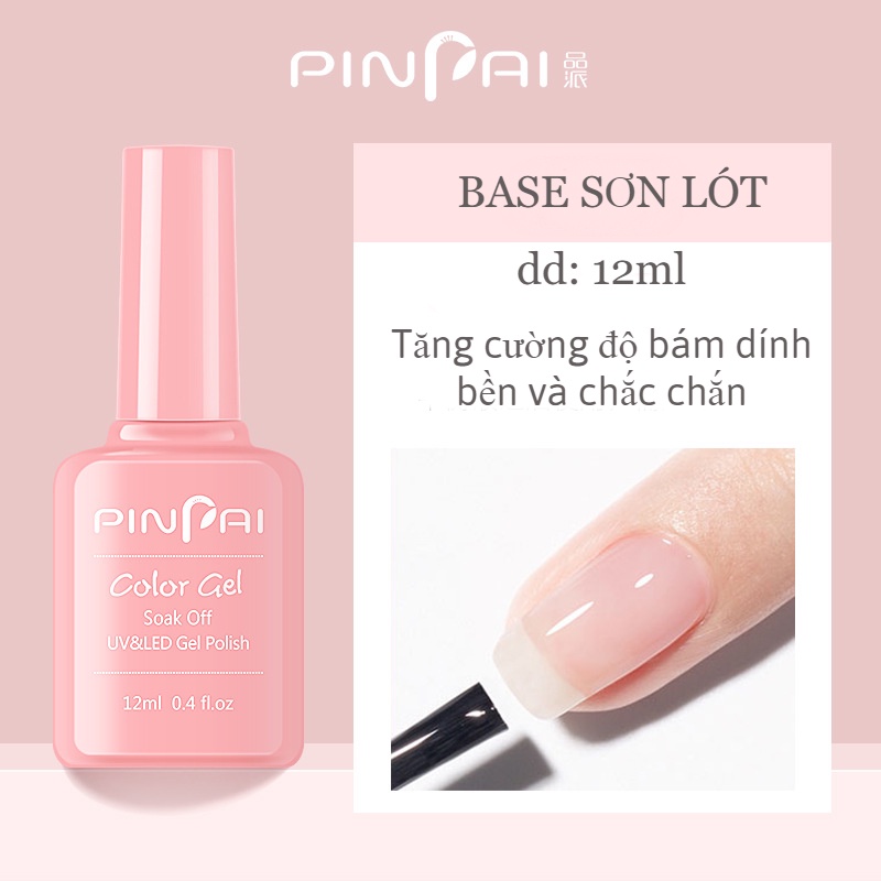 Base top bóng nail Pinpai Yapas 12ml , Sơn lót liên kết và top bóng làm móng chuyên dụng
