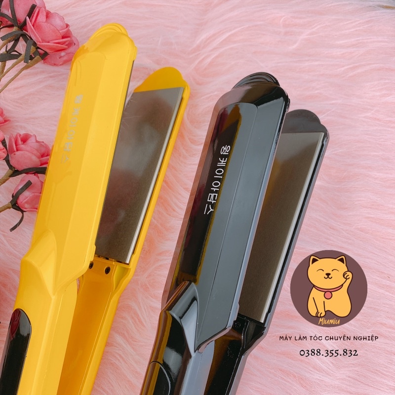 Máy duỗi tóc là tóc Hàn Quốc bản to mượt tóc màn led hiện nhiệt dành cho salon