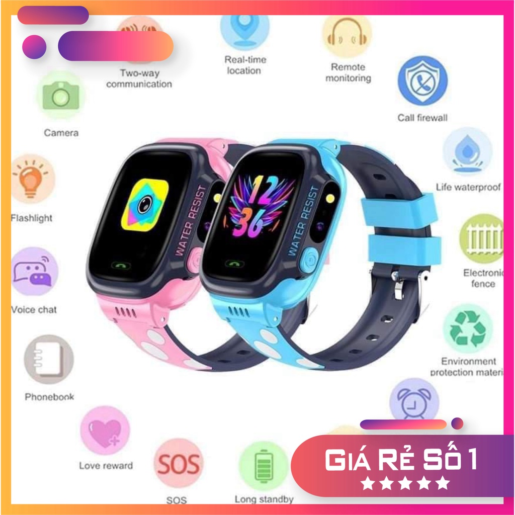 Đồng hồ định vị Y92 - Đồng hồ nghe gọi chính hãng - chống nước Wifi -Có Tiếng Việt- Bh