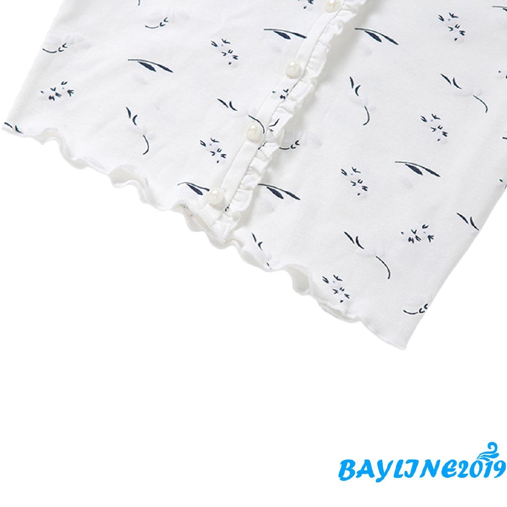 Áo thun tay ngắn phối nút viền ren thời trang Hàn Quốc cho nữ