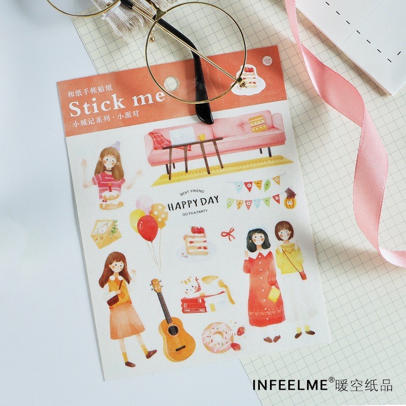 Sticker 1 tấm Happy day