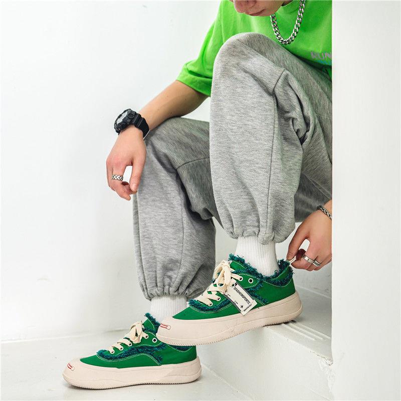 Giày Thể Thao Vải Canvas Mũi To Phong Cách Hàn Quốc Thời Trang Cho Nam