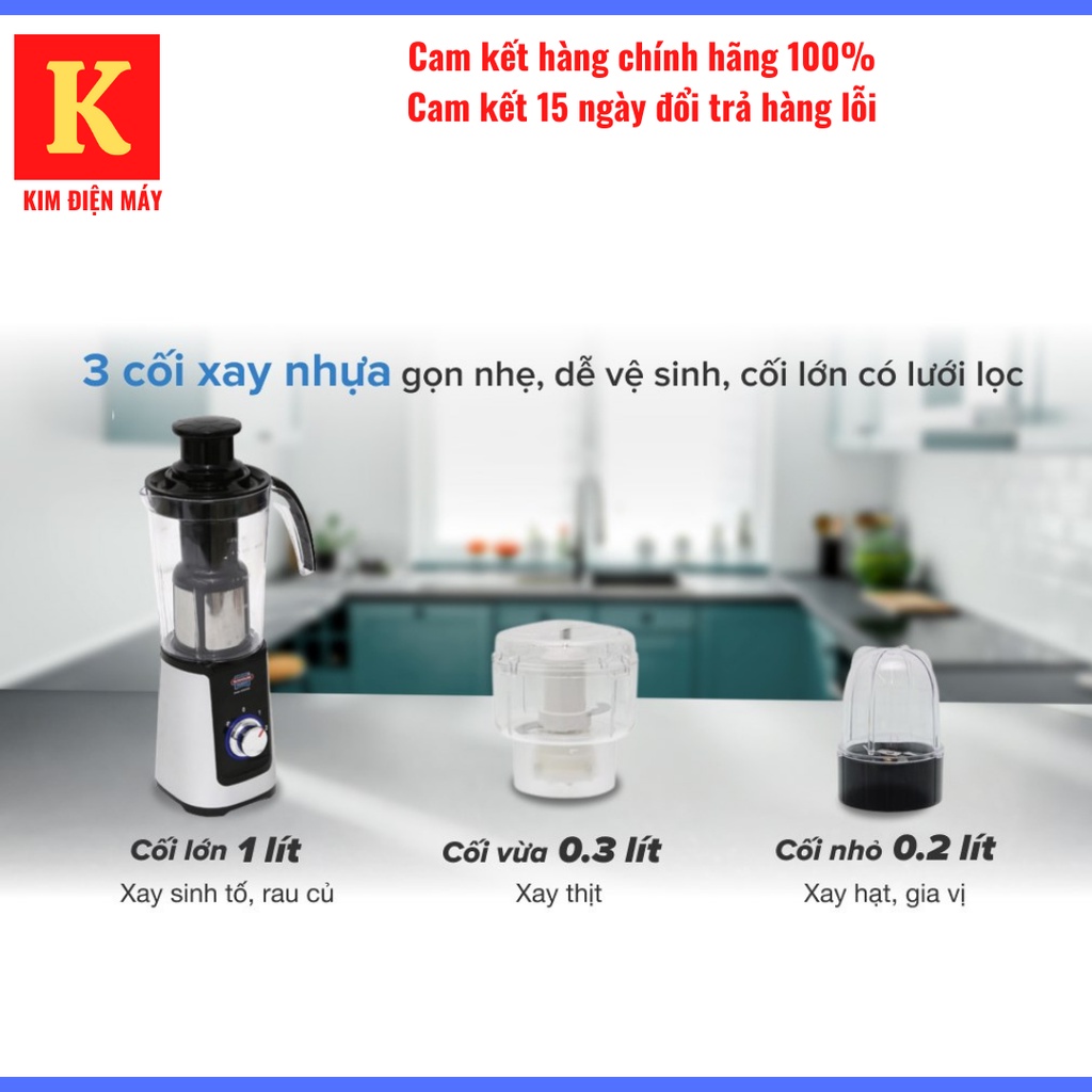 Máy xay sinh tố đa năng Sunhouse SHD5322B-công suất 220W tiết kiệm điện-bảo hành 12 tháng toàn quốc