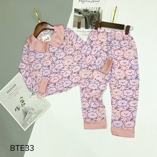 Bộ pijama bé gái chất lụa mango mềm mịn
