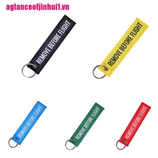 Móc khóa thêu Remove Before Flight