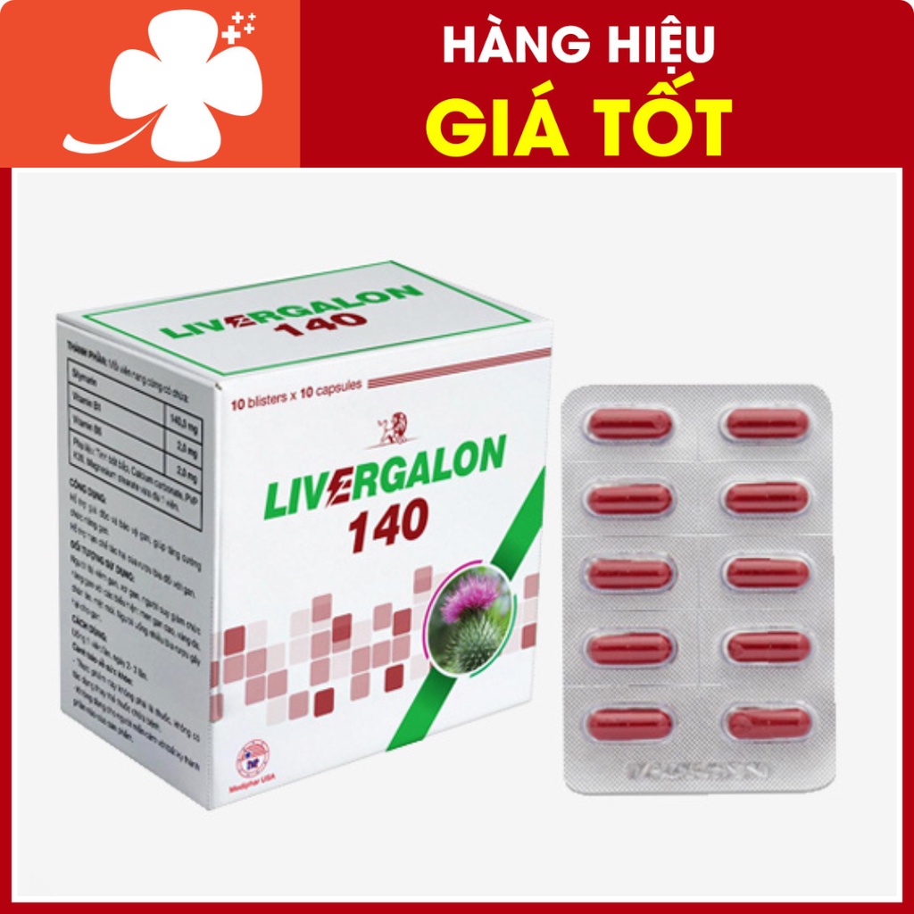 Livergalon 140 – Hỗ trợ giải độc gan, tăng cường chức năng gan (100 viên)
