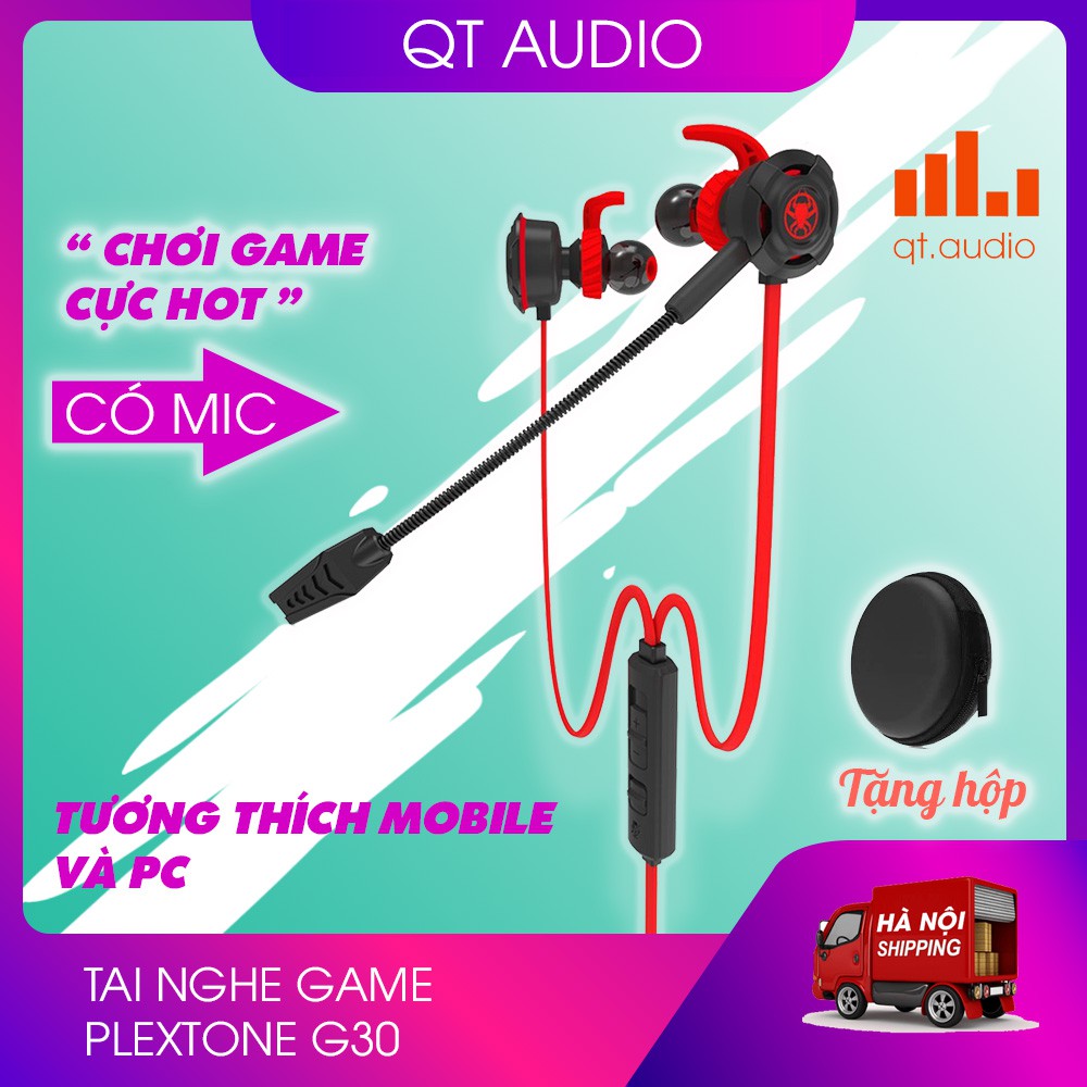 Tai nghe plextone G30 chuyên game,có 2 mic đàm thoại,nhiều phụ kiện,bass mạnh,tặng móc khóa PUBG