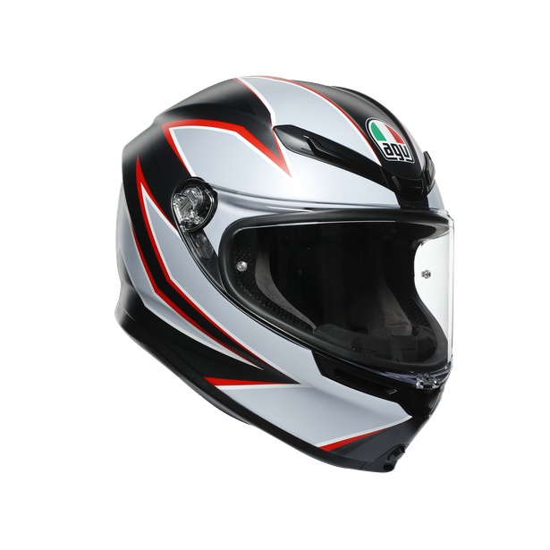 Mũ bảo hiểm AGV K6 - FLASH MATT (loại BLACK/GREY/RED) chính hãng AGV