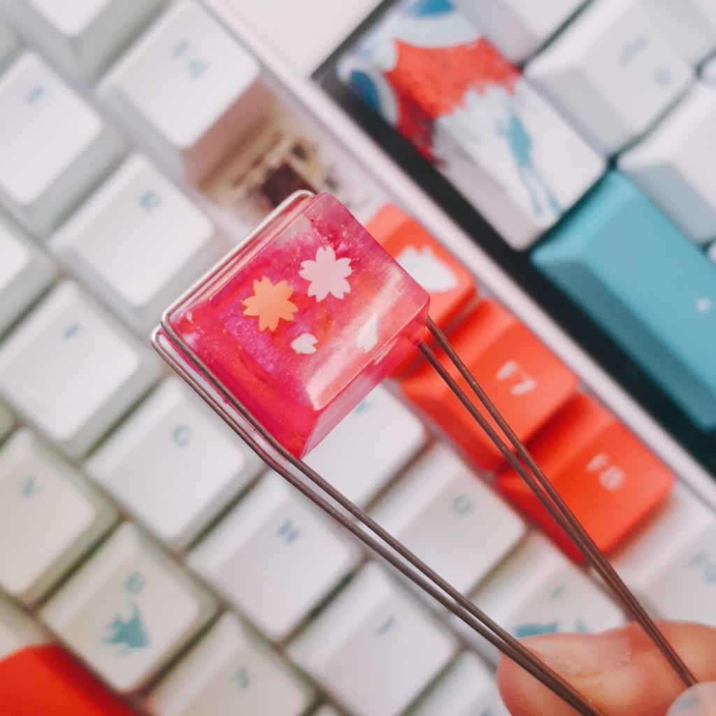 OEM R4 Resin Keycap - Nút bàn phím hình hoa anh đào hiệu ứng