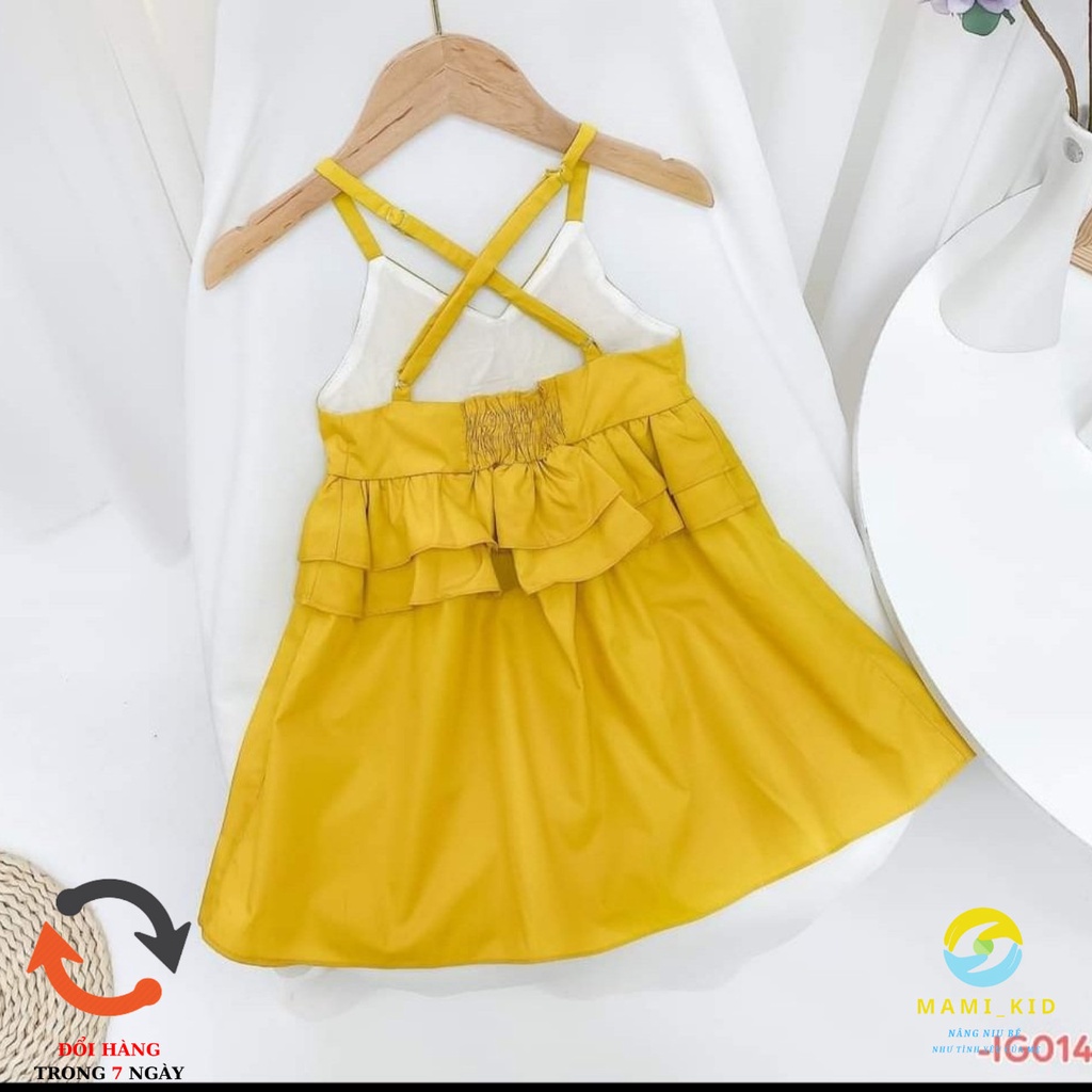 váy bé gái 2 dây siêu xinh 1-15 tuổi, dây có điều chỉnh, cho bé 12-40kg ,Mamikid