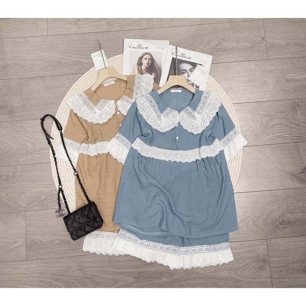 Set Đũi Cổ Sen Ren Bèo Tầng Siêu Hot | BigBuy360 - bigbuy360.vn